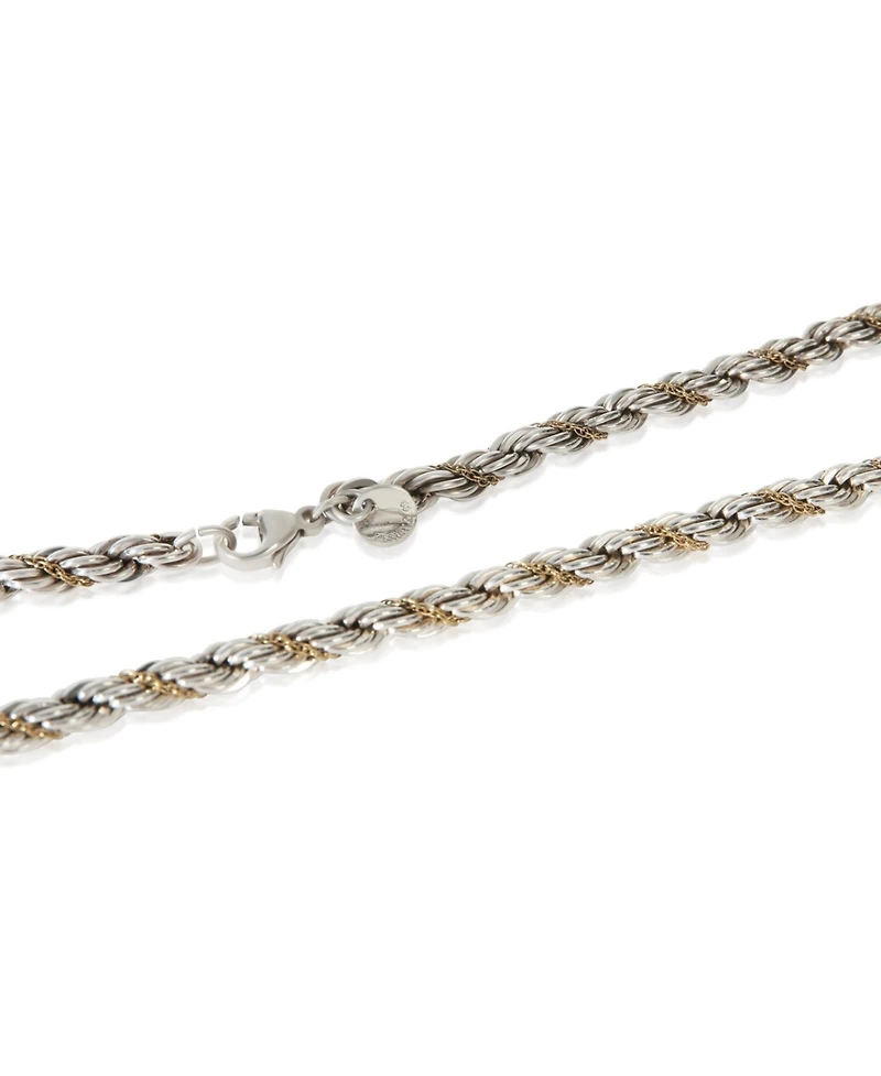 Pre-Owned Tiffany & Co Yellow Gold and Sterling Silver Twisted Rope Necklace