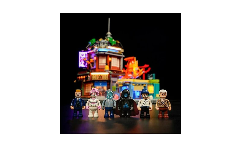 Lumibricks Cyberpunk Japanese Izakaya Neon City Future Pub Led Light Model Set