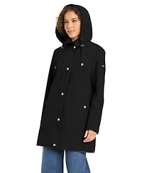 Jones New York Women's Zip-Up Buttoned Softshell Coat