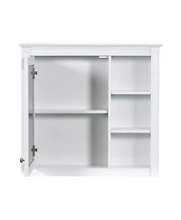 Midola 30" x 28" Medicine Cabinet, Wall Mounted Bathroom Storage Cabinet, Modern Bathroom Wall Cabinet with Mirror, Mirror Cabinet with 3 Open Shelves