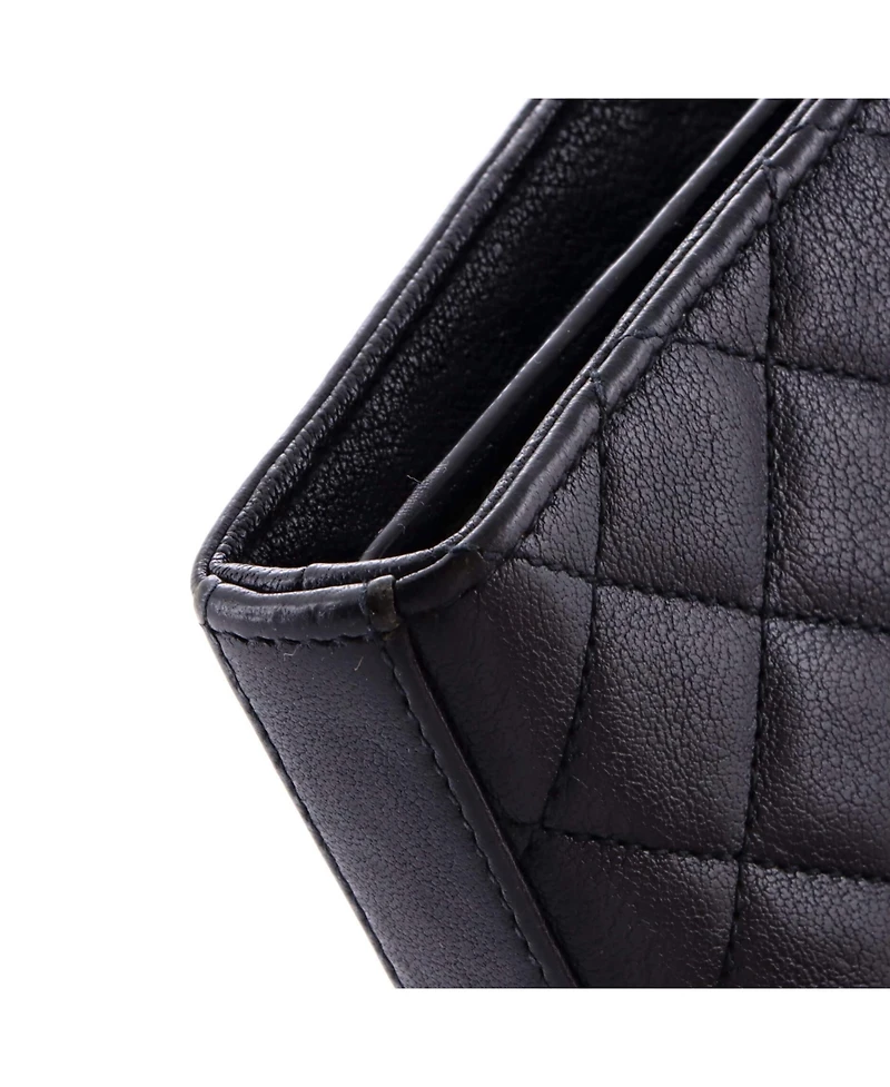 Pre-Owned Saint Laurent Medium Classic Monogram Chain Wallet Mixed Matelasse Leather