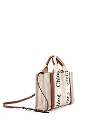 Pre-Owned Chloe Small Woody Tote Canvas with Leather