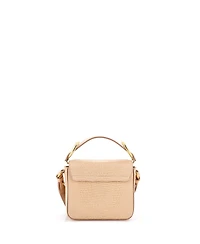 Pre-Owned Chloe Mini C Flap Bag Embossed Leather