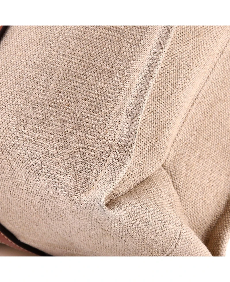 Pre-Owned Chloe Large Woody Tote Canvas with Leather