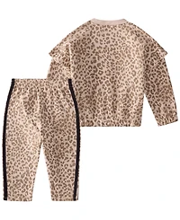 adidas Baby Girls' Long-Sleeve Sweatshirt and Pants, 2-Piece Set