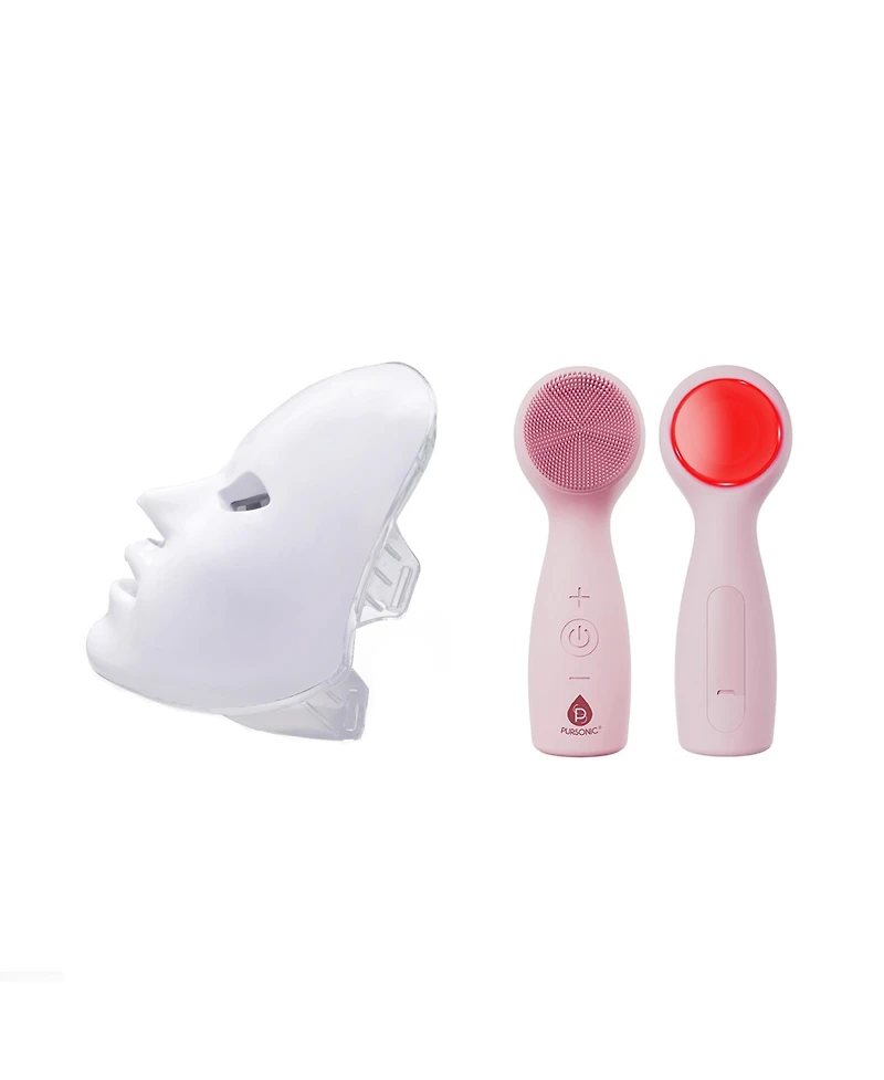 Pursonic 7 in 1 Led Light Therapy Face Mask and 3 in 1 Facial Cleansing Device