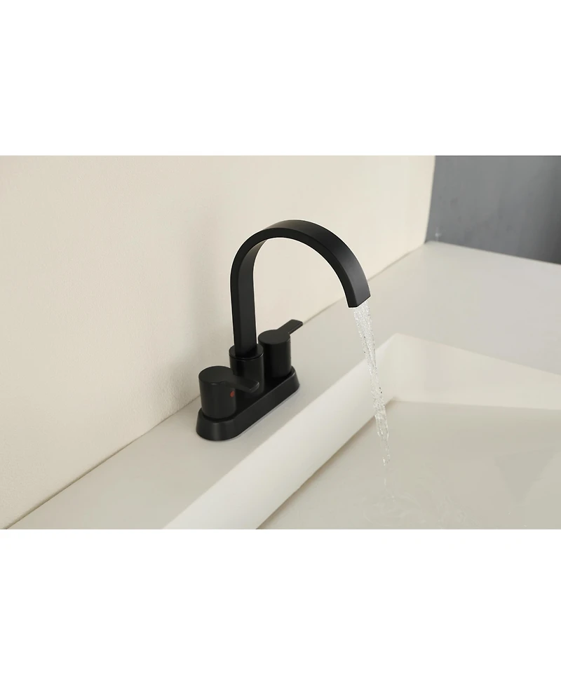 Phying Bathroom Faucet For bathroom Sink With Two Handles And Supply Lines