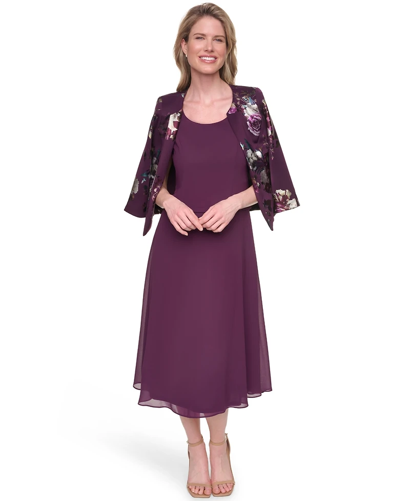 Jessica Howard Petite Removable Jacket & Sleeveless Dress, 2-Piece Set