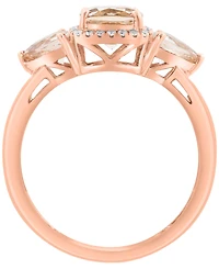 Effy Collection Morganite (1-1/2 ct. t.w.) & Diamond (1/6 ct. t.w.) Ring in 14k Rose Gold
