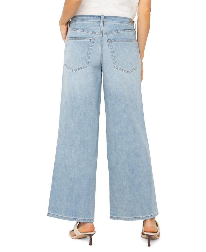 Liverpool Los Angeles Petite Weekender Wide-Leg Jeans