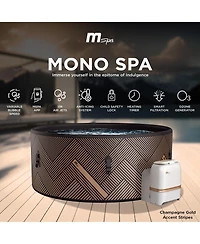 MSpa Round Inflatable Bubble Massage Spa, 4 to 6 Person Outdoor Hot Tub, Mono