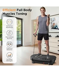 Fed Fitness Vibration Plate Exercise Machine, for Lymphatic Drainage, Power Platform Weight Loss, Toning, Wellness