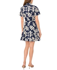 Msk Petite Flutter Sleeve Fit & Flare Dress