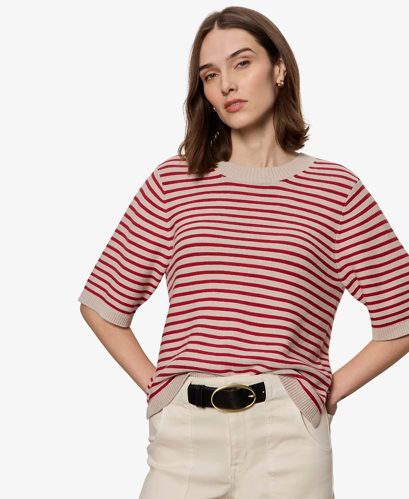 Sanctuary Women's Semi-Cropped Crewneck Sweater