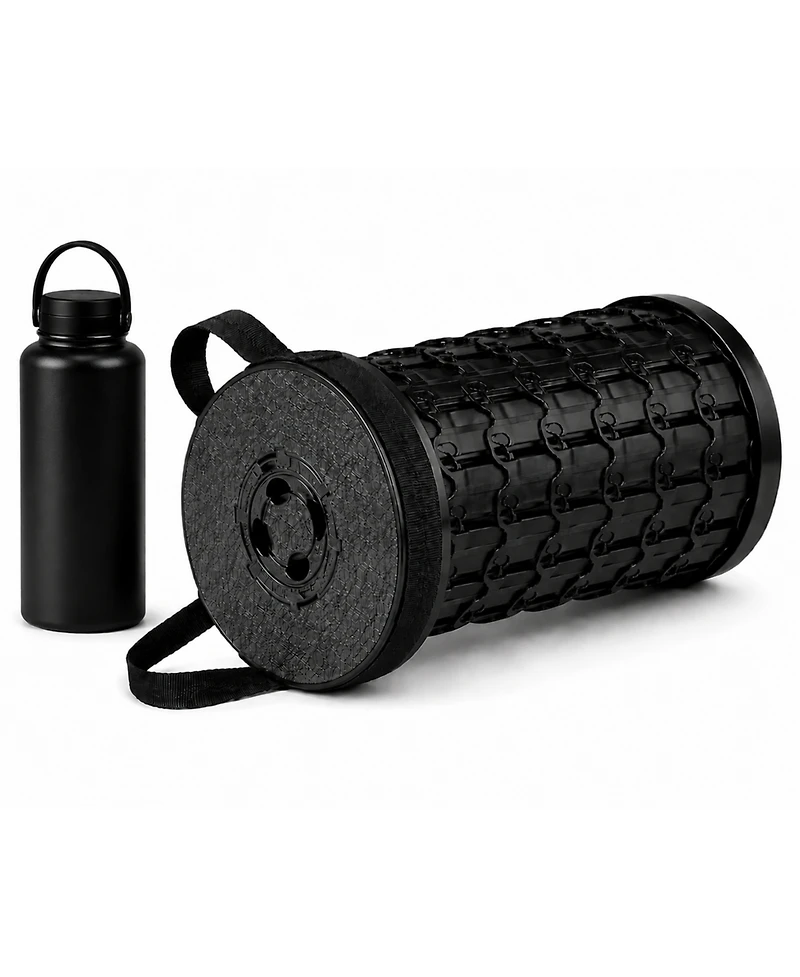Seamless Outdoors Portable Retractable Stool and 32 oz Insulated Tumbler Bundle - Travel