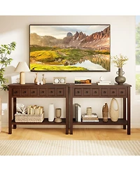 Slickblue 38" Entryway Console Table with 2 Drawers and Bottom Shelf