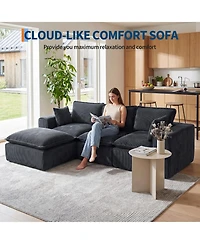 homfan L-Shaped Modular Sectional Sofa