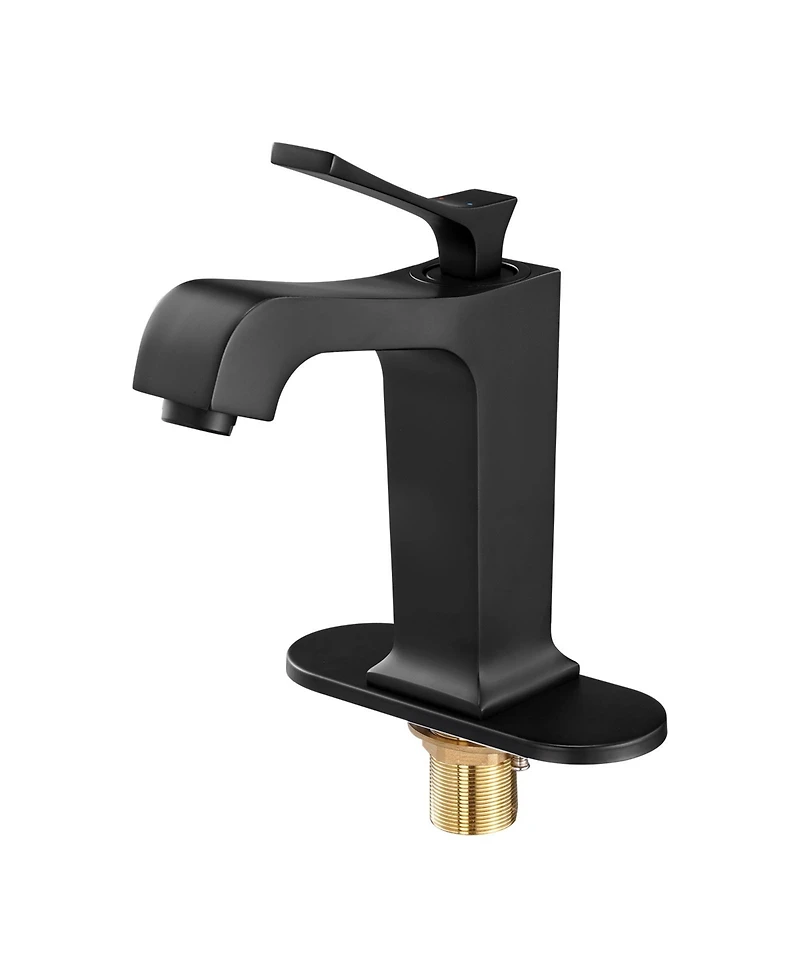Midola Single Handle Sink Faucet, Finish Faucet Kitchen Sink, Kitchen Water Faucets with Push-Button Drain, Suitable for Bathroom