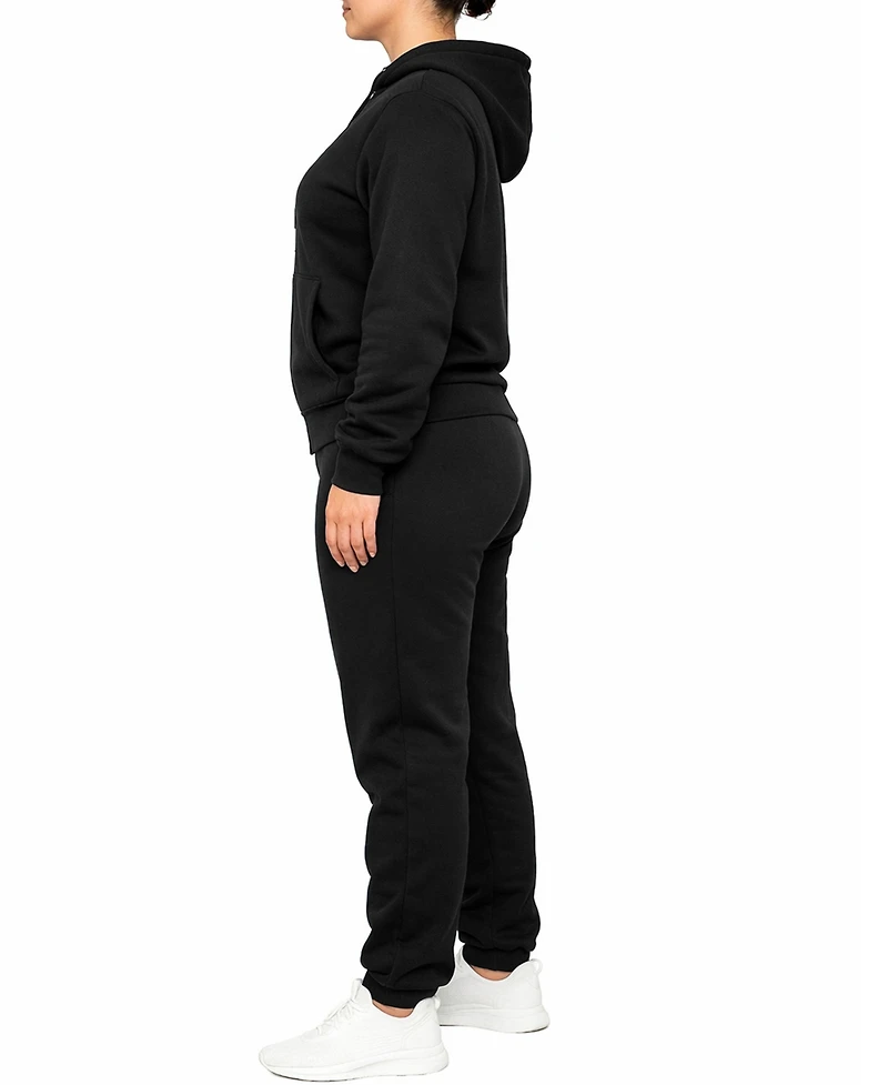 Blu Rock Women's Loose Fit Full-Zip Hoodie and Jogger Sweatpants Matching, 2-Piece Set