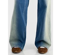 Madden Girl Juniors' Ultra 90s Wide-Leg Ombre Jeans
