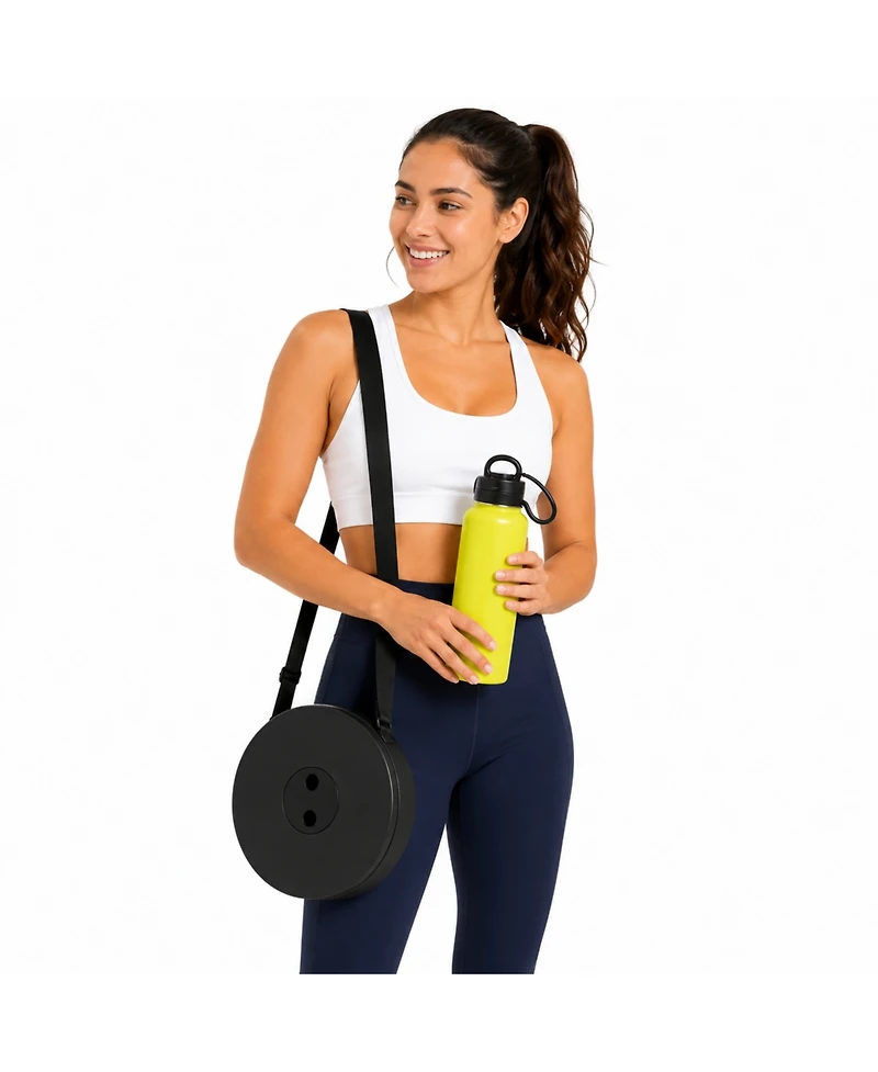Seamless Outdoors Portable Retractable Stool and Insulated Tumbler Bundle - Travel, Camping and Outdoor Essentials