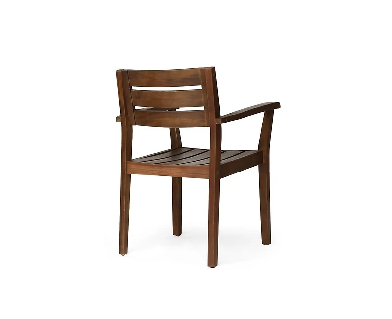 sumyeg Stamford Dining Chairs Set of 2, Acacia Wood Patio Armchairs for Garden or Poolside