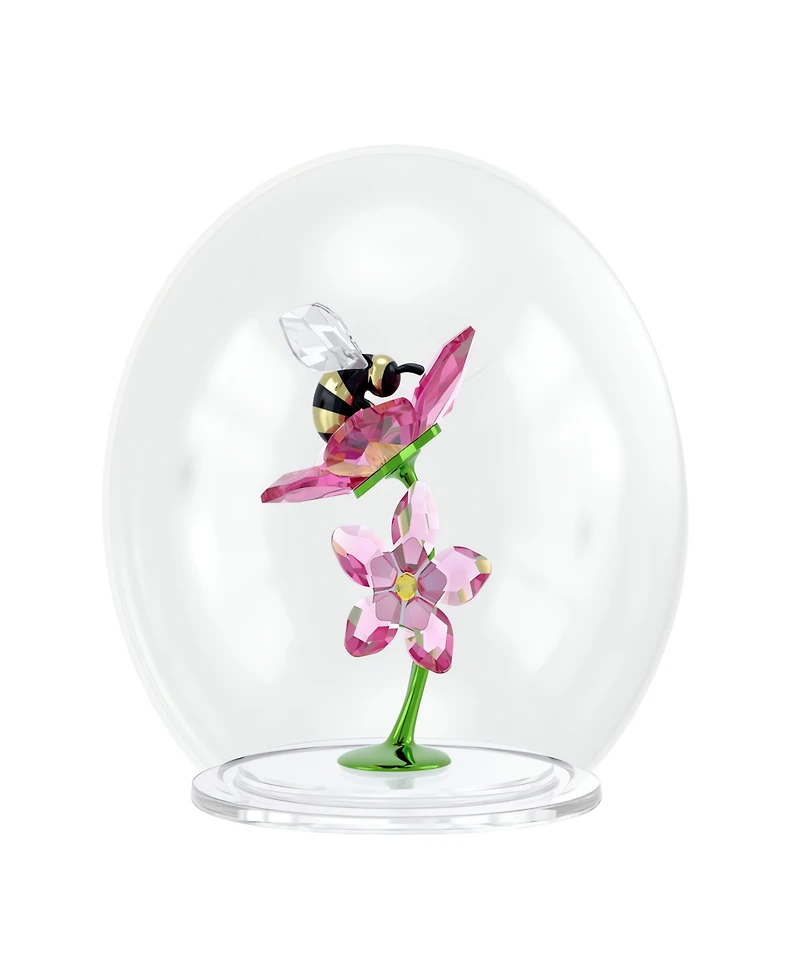 Swarovski Idyllia Glass Ball Bee and Flowers Crystal Figurine