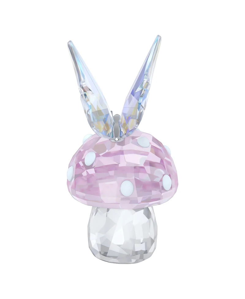 Swarovski Capsule Mushroom and Butterfly Crystal Figurine