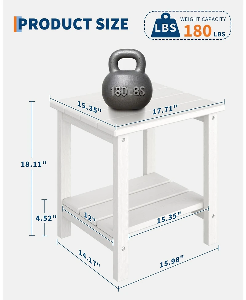 homfan Tier Outdoor Side Table