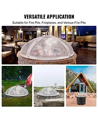 Cozito Fire Pit Spark Screen, Round Stainless Steel Mesh Cover with Ring Handle
