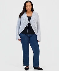 And Now This Trendy Plus Pointelle Cutaway Cardigan, Macy's Exclusive