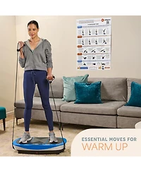 Lifepro Whole Body Vibration Plate Exercise Poster – Full-Body Workout Guide with Training Suggestions & Step-by-Step Instructions for Vibratio