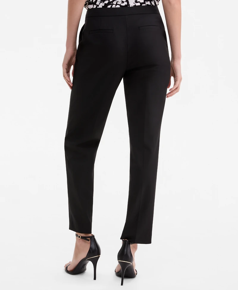 Kasper Petite Slim-Leg Mid-Rise Pants
