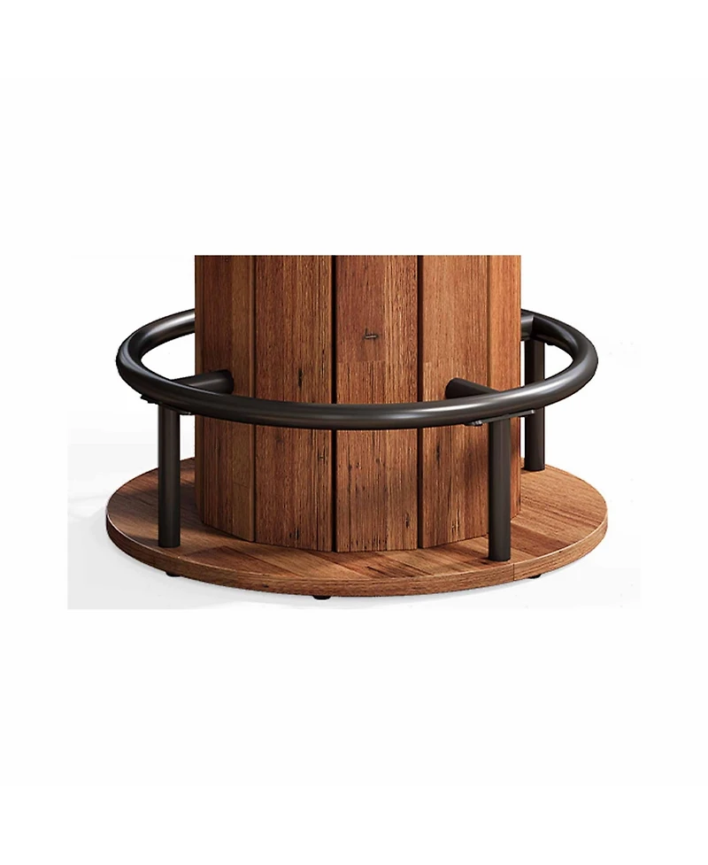 gaomon Round Bar Table, for Dining Coffee Cocktail Living Room, Small Space