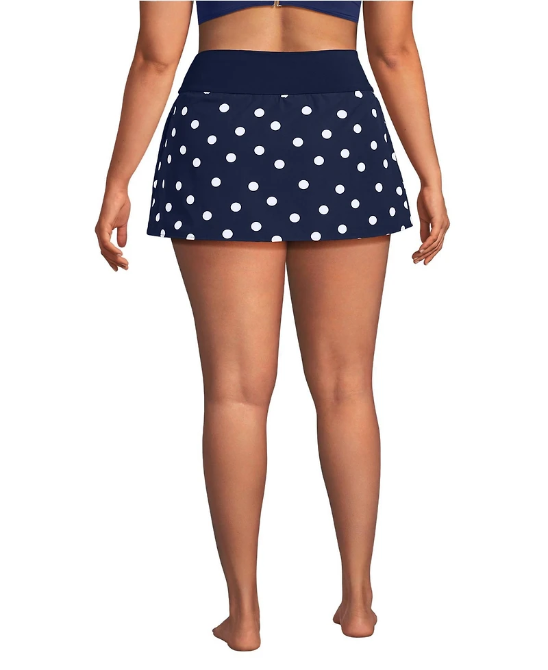 Lands' End Plus Size Pinchless Mini Swim Skort