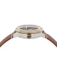 Aston Martin F1 Men's Automatic Black Leather Strap Watch 39mm