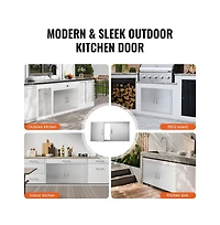 Sugift Bbq Access Door in Double Stainless Steel Flush Mount