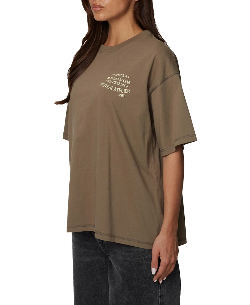 Good For Nothing Women's Oversized Stamp T-Shirt