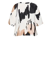City Chic Women's Alexi Exhibit Print Top