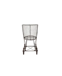 Storied Home Metal Rolling Laundry Cart with Rack