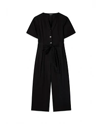 Whistles Women's Fiona Linen Button Jumpsuit