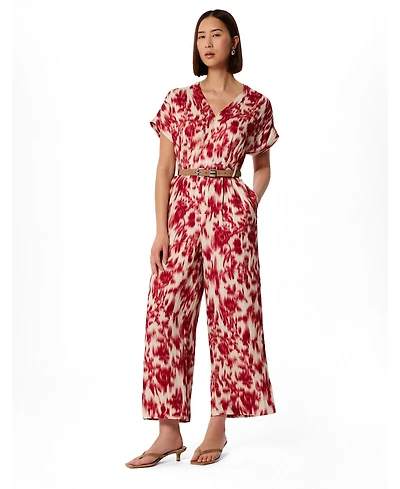 Whistles Women's Blurred Floral Tie Jumpsuit