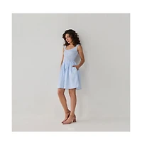 Reistor Women's Smocked Tencel Short Dress