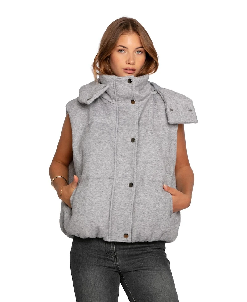 Belle & Bloom Women's Golden Hour Hooded Puffer Vest