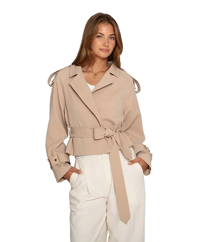 Belle & Bloom Women's Fast Car Cropped Trench