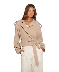 Belle & Bloom Women's Fast Car Cropped Trench