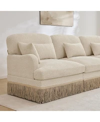Streamdale Furniture 131inch Leopard Chenille 4-Seater Modular Sofa