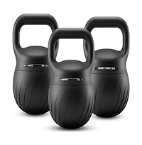 Squatz Soft Drop Kettlebell Set, 15/20/25 lb Cushioned Weights with Wide Grip Handles for Home Gym Workouts