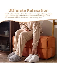 Streamdale Furniture Corduroy Square Ottoman Foot Rest