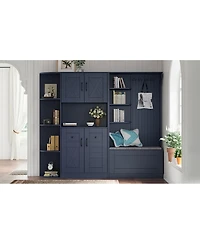 Streamdale Furniture Multifunctional 2-in-1 Hall Tree with Storage and 4 Hooks